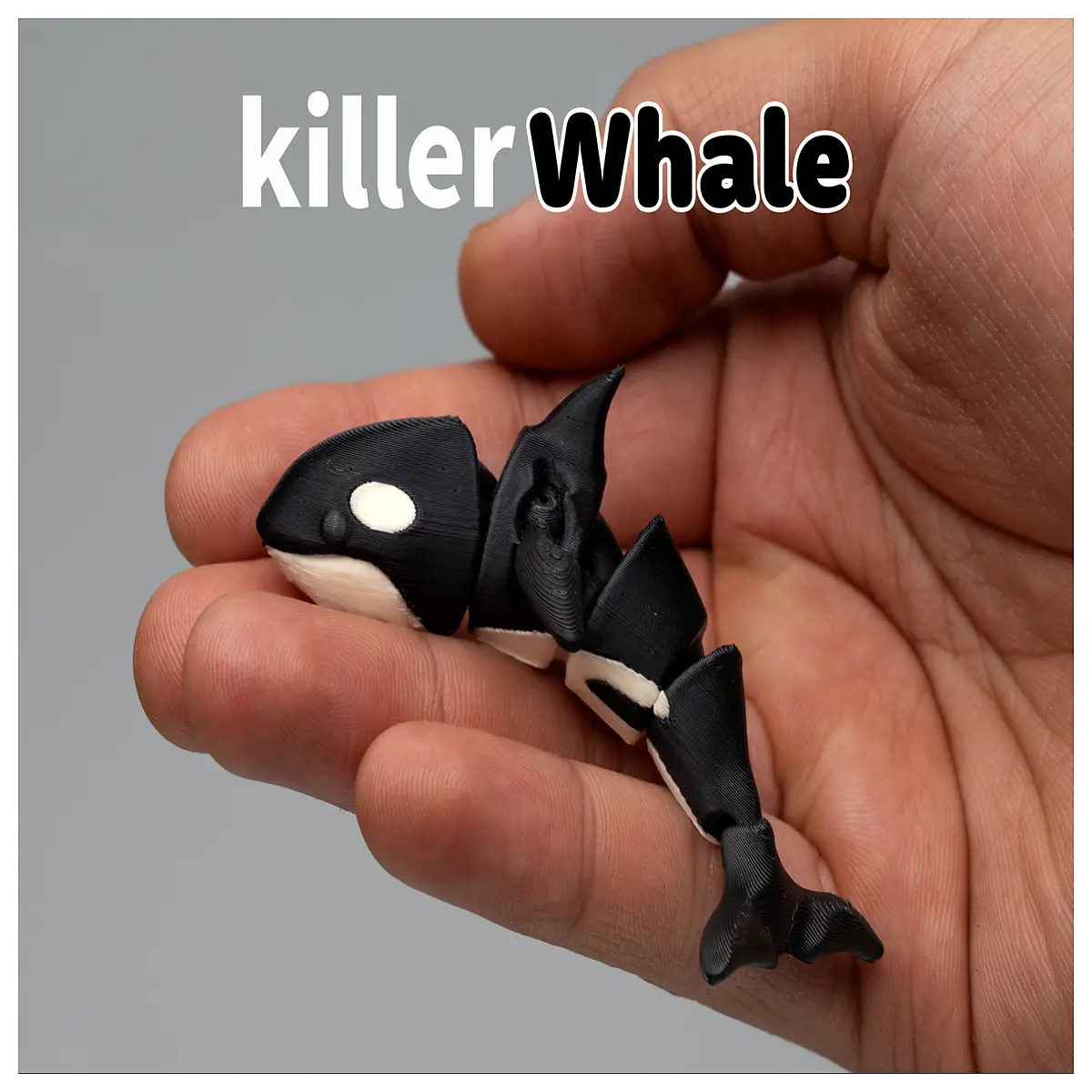 articulated killer whale toy movable joints realistic orca for kids educational marine life figure