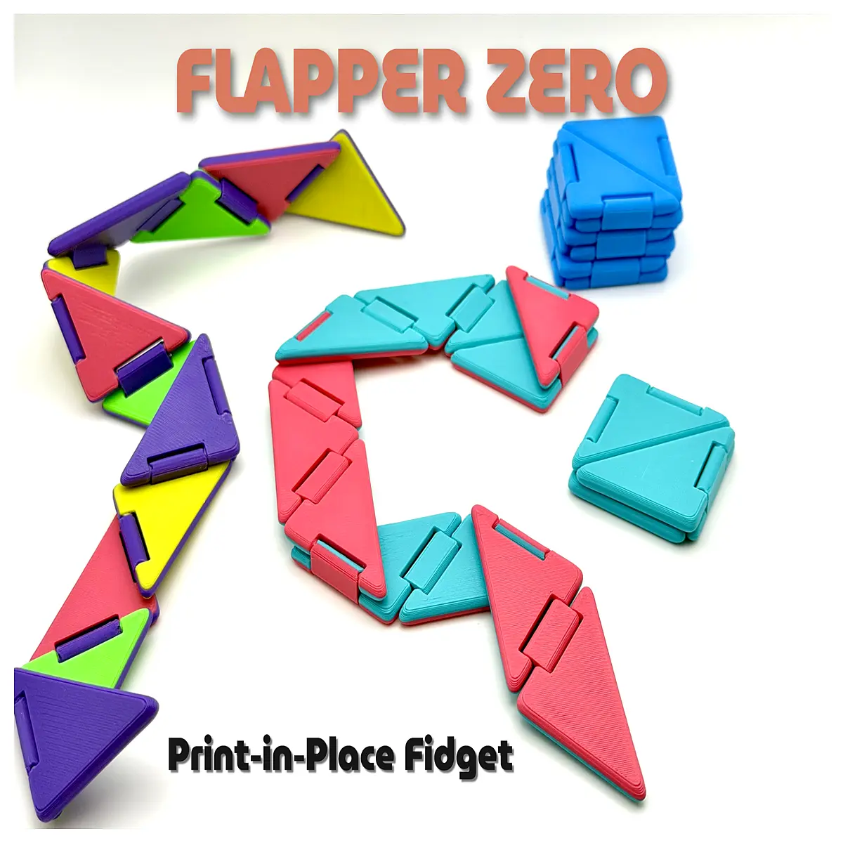 flapper zero stress toy folding origami fidget anti anxiety relief kids adults