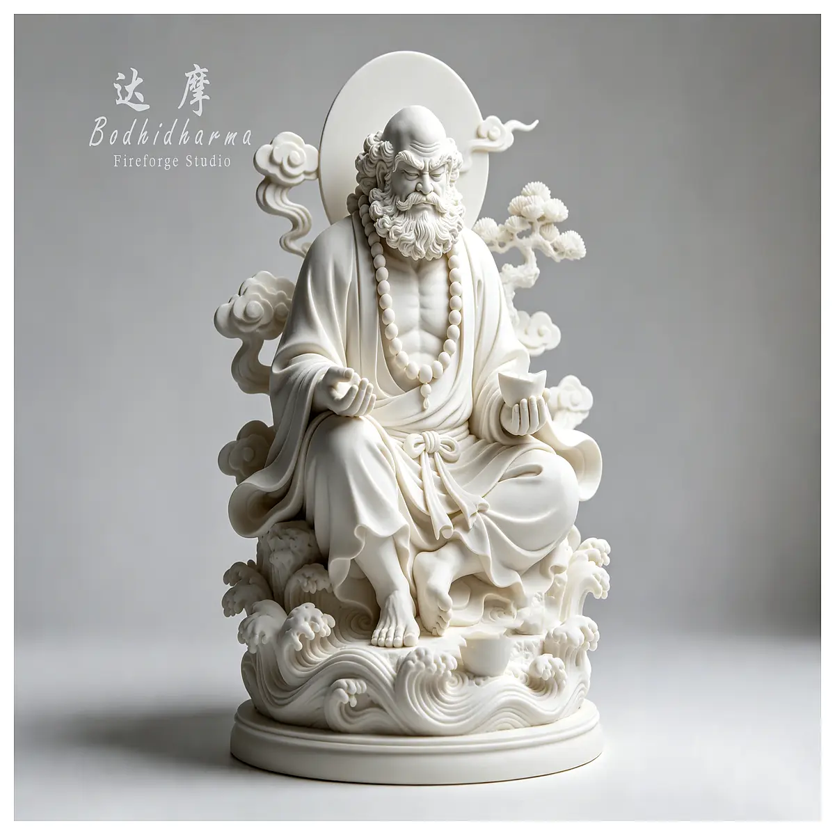zen buddha statue resin bodhidharma wall hanging decor monk meditation figure for home altar feng shui peace charm