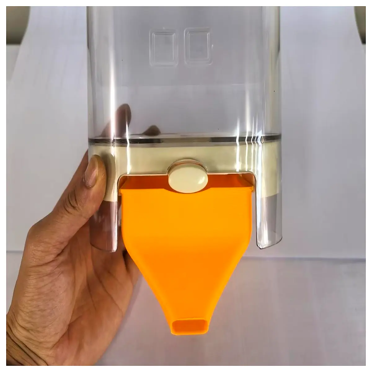 perler bead container spout nozzle for easy pouring and dispensing plastic craft beads storage