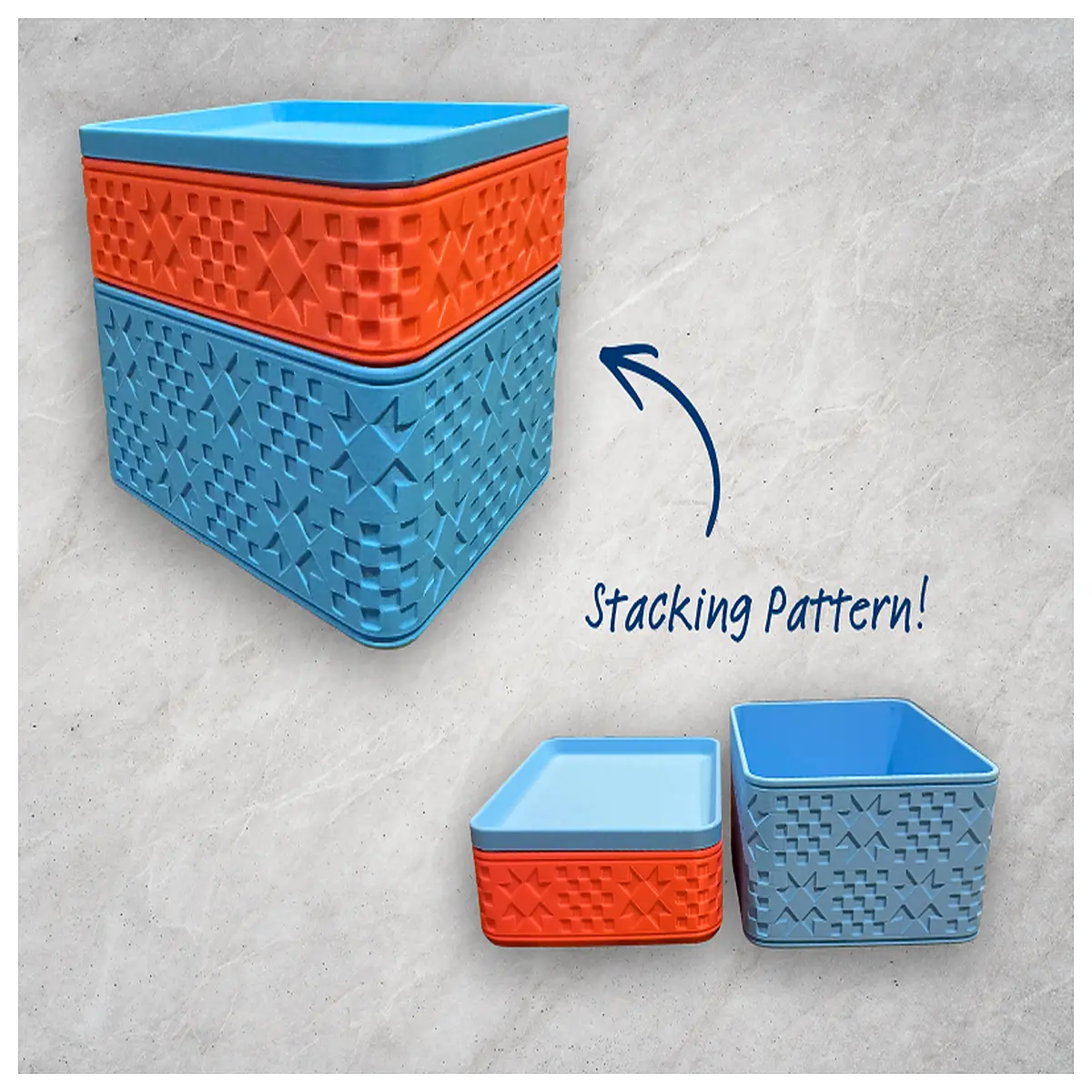 ribbon star stackable storage boxes for closet organization plastic bins with lids home office desk accessories