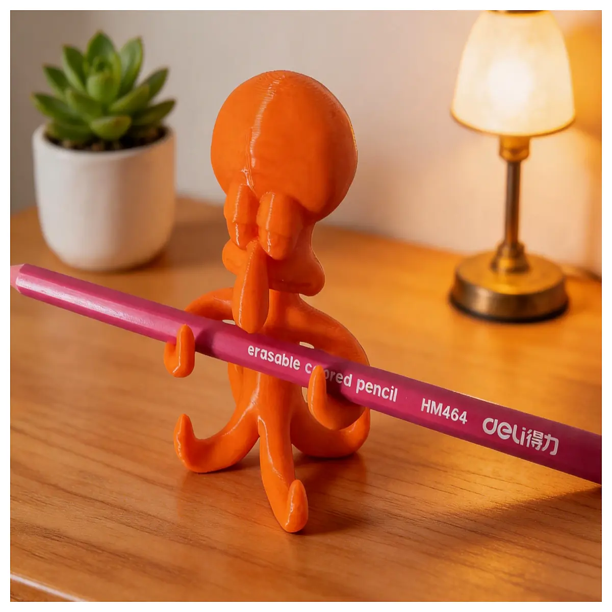 fun octopus desk organizer pen holder cute cartoon stationery storage for students office supplies