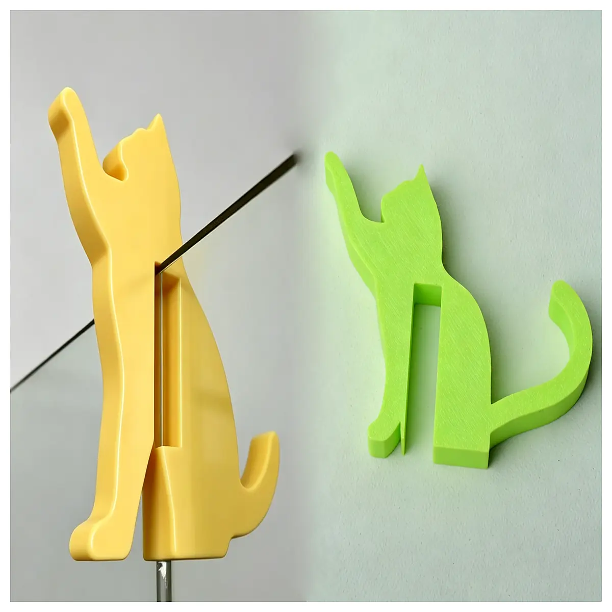 adhesive bathroom glass door hanger no drilling cute cat clip hook for office home organization