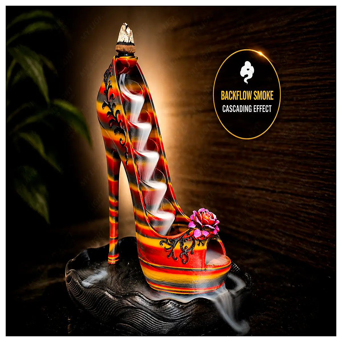 high heel incense burner holder stiletto shaped aromatherapy candle shoe home decor spiritual altar accessory