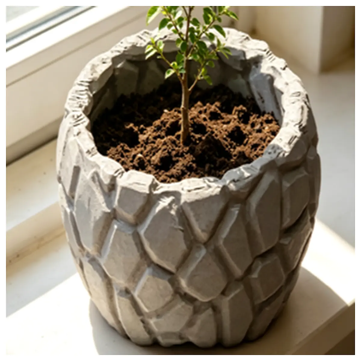 stone look ceramic mini planter pots for succulents cactus small planters indoor desk decor