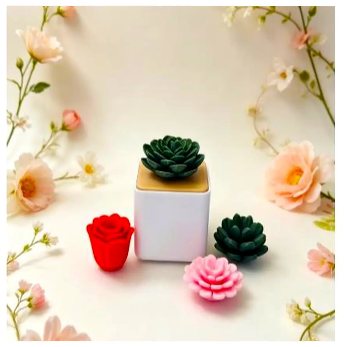 floral storage box organizer for dried flowers artificial blooms craft supplies gift wrapping materials desktop tidy container