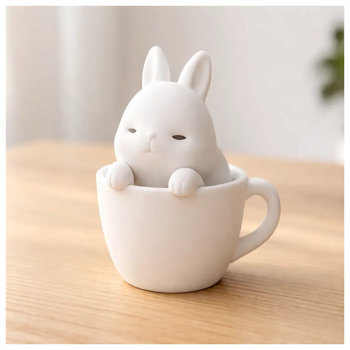 cute silicone rabbit shaped cup for kids bunny mug with ears novelty animal drinking glass whimsical tea party ware