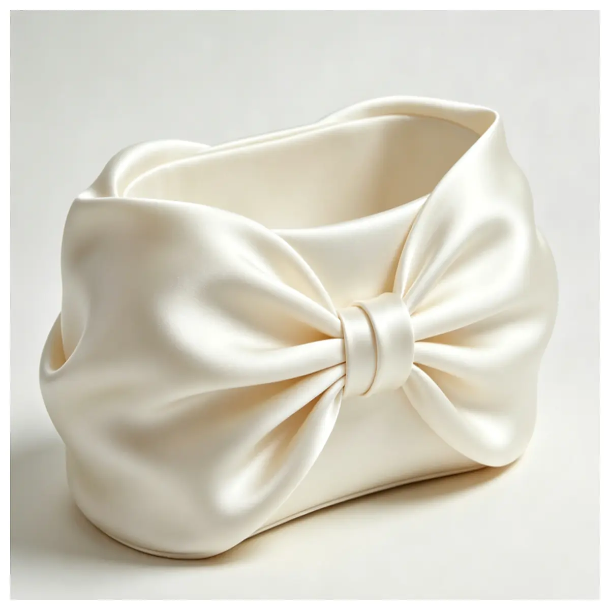 silk jewelry box with bow for desk elegant satin trinket organizer storage case