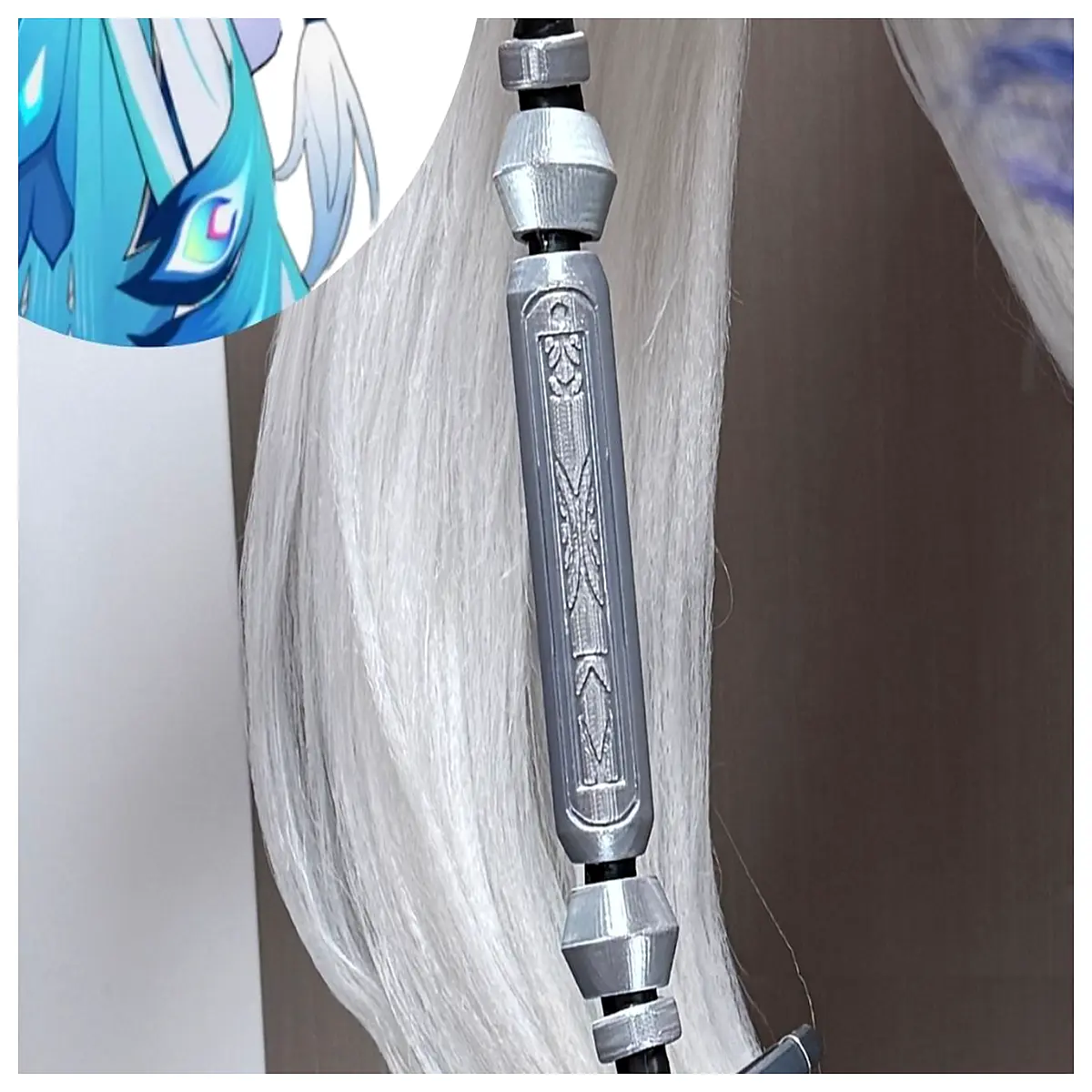 star rail yao guang cosplay wig accessories hair clips anime prop