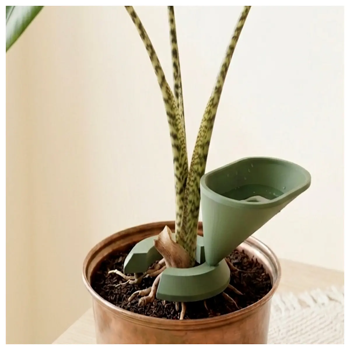 self watering plant with reservoir automatic drip irrigation planter pot holder for indoor succulents herbs