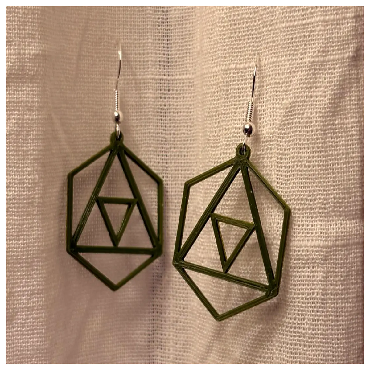 geometric icosahedron drop earrings modern abstract polyhedron jewelry for women minimalist silver gold dangle studs