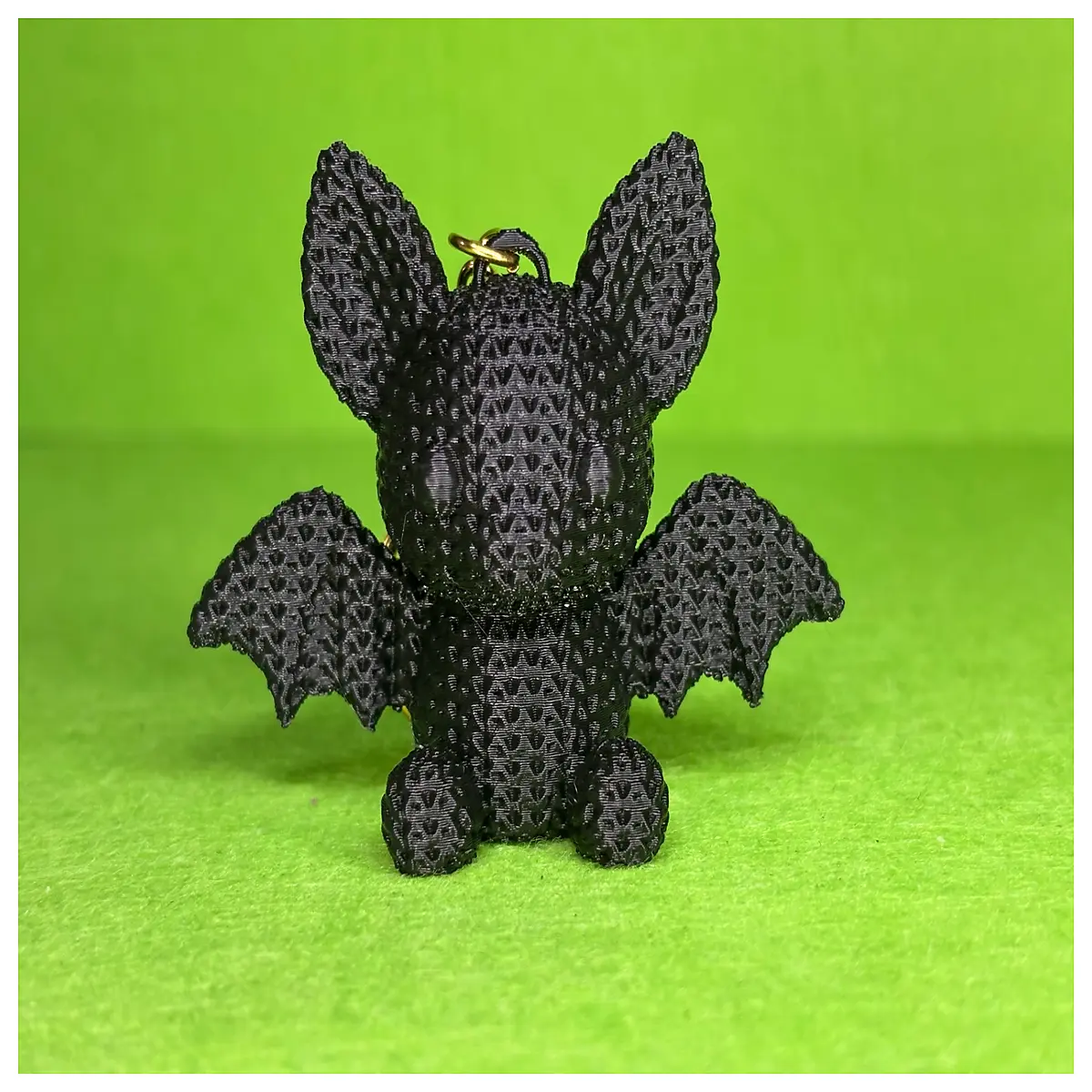 kawaii knit bat keychain plush charm for bag cute halloween accessory spooky goth gift