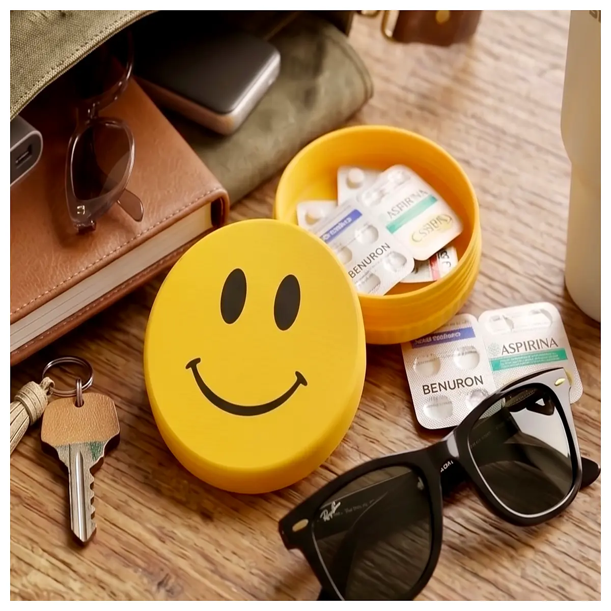weekly pill organizer with alarm reminder for seniors large compartment medicine box for daily use