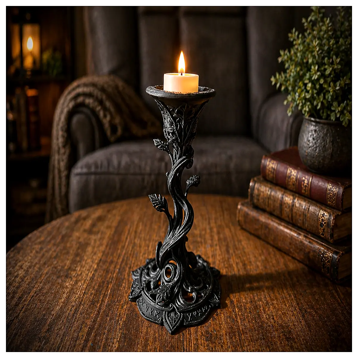 dark gothic vine candle holder twisted metal candelabra for home decor spooky halloween table centerpiece antique iron branch lighting fixture