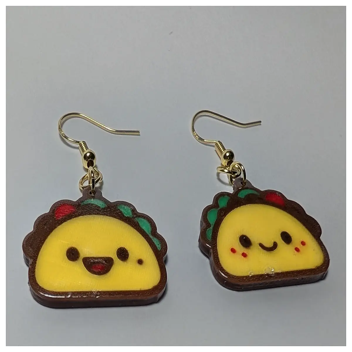cute taco earrings mexican food jewelry tortilla shape studs funny lunch themed accessories spicy salsa drop earrings