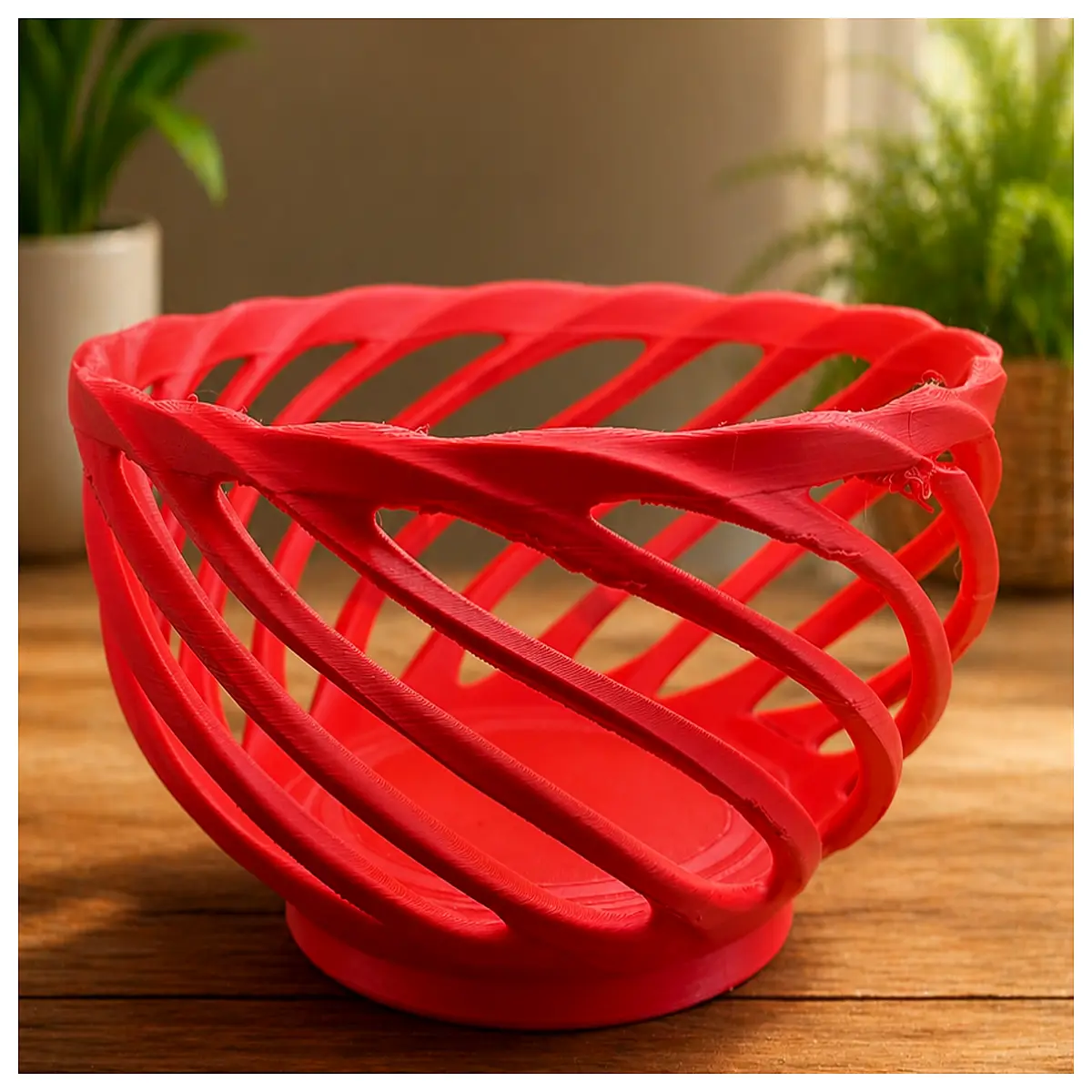modern spiral fruit bowl for kitchen counter hanging wire basket organizer decorative centerpiece
