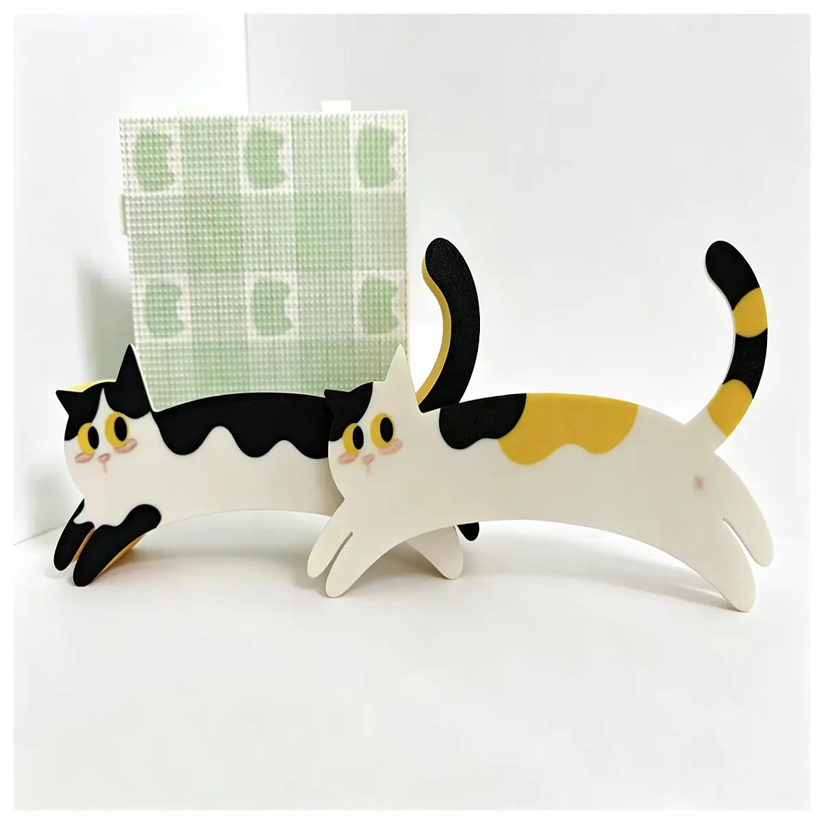 cute cat bead storage rack organizer for perler beads craft supplies desktop