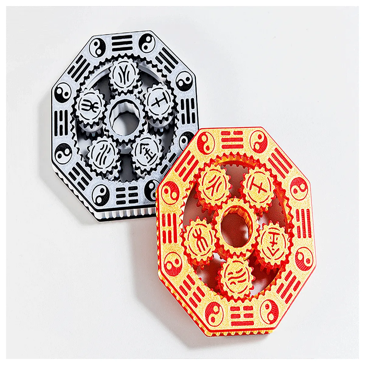 fidget spinner with yin yang symbol metal balance toy for stress relief and anti anxiety spinning top for adults