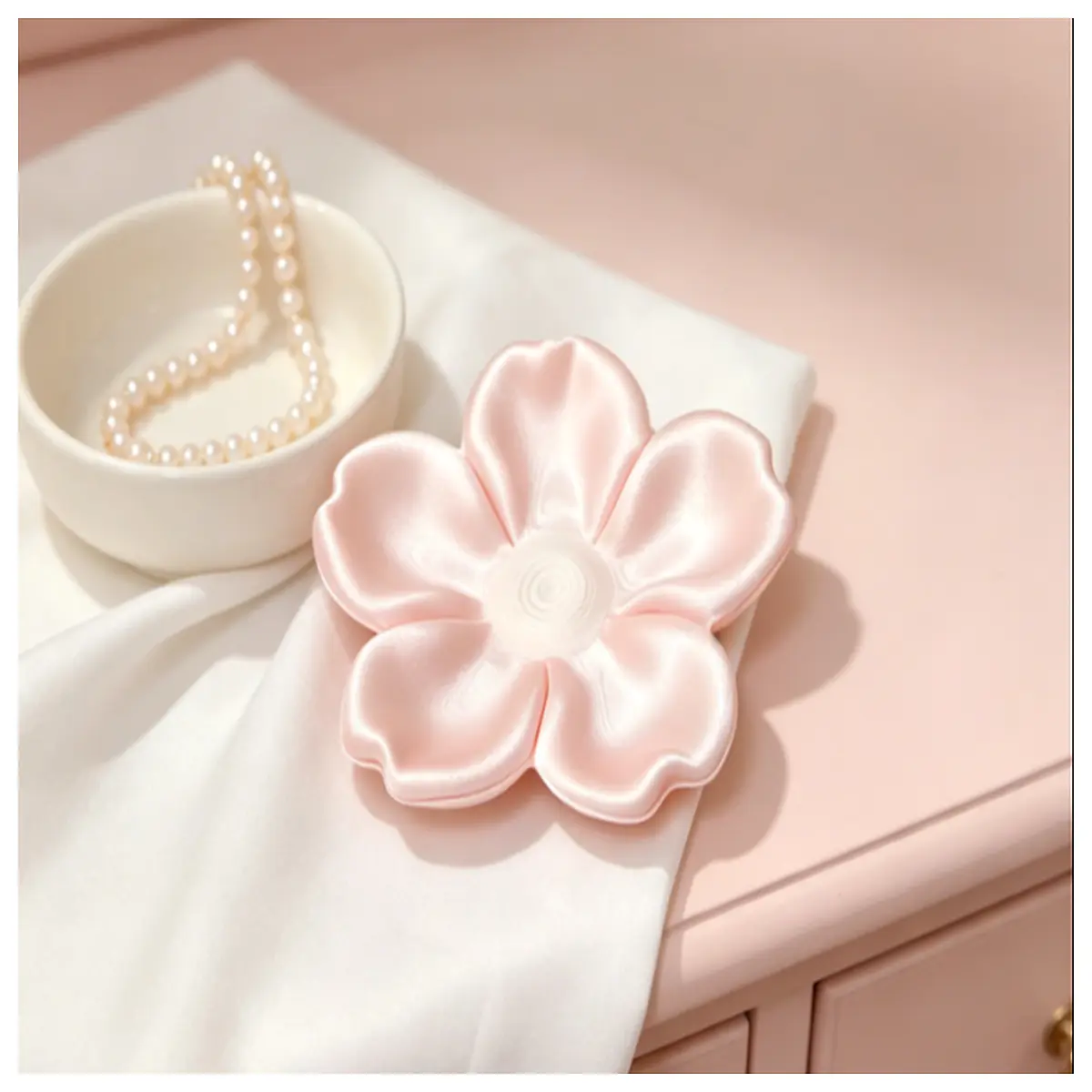 floral silk jewelry organizer tray for vanity elegant ring holder box storage case