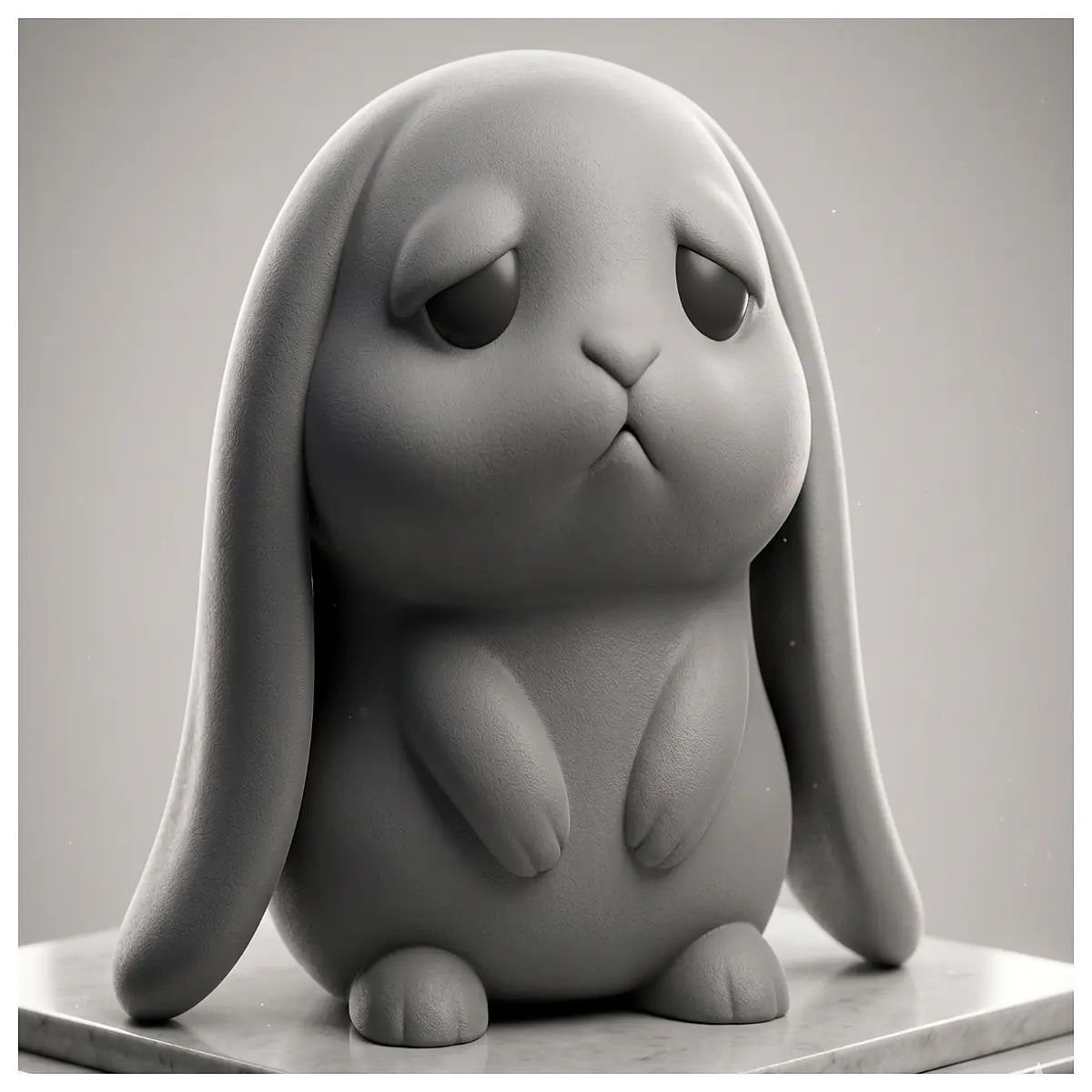 cute sad bunny plushie toy for kids stress relief emotional support animal soft hugging pillow gift