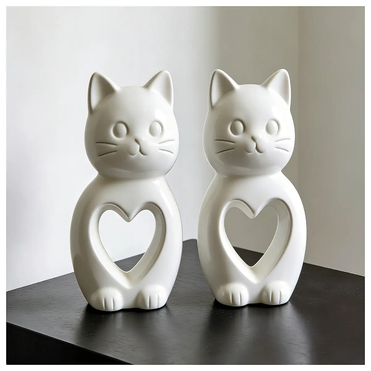 cute cat desk ornament kawaii animal figurine for office decor adorable statue gift