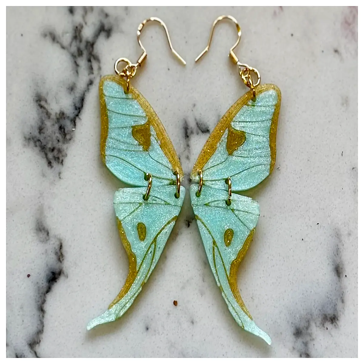 moon moth wing earrings delicate nature jewelry for women boho style drop earrings lightweight insect inspired accessories