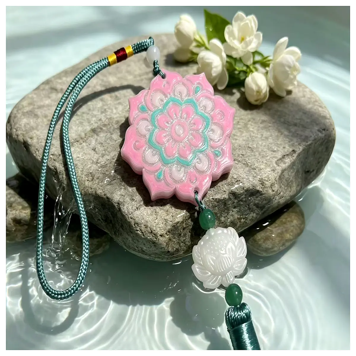 chinese style glass pendant car hanging ornament traditional aesthetic interior decor