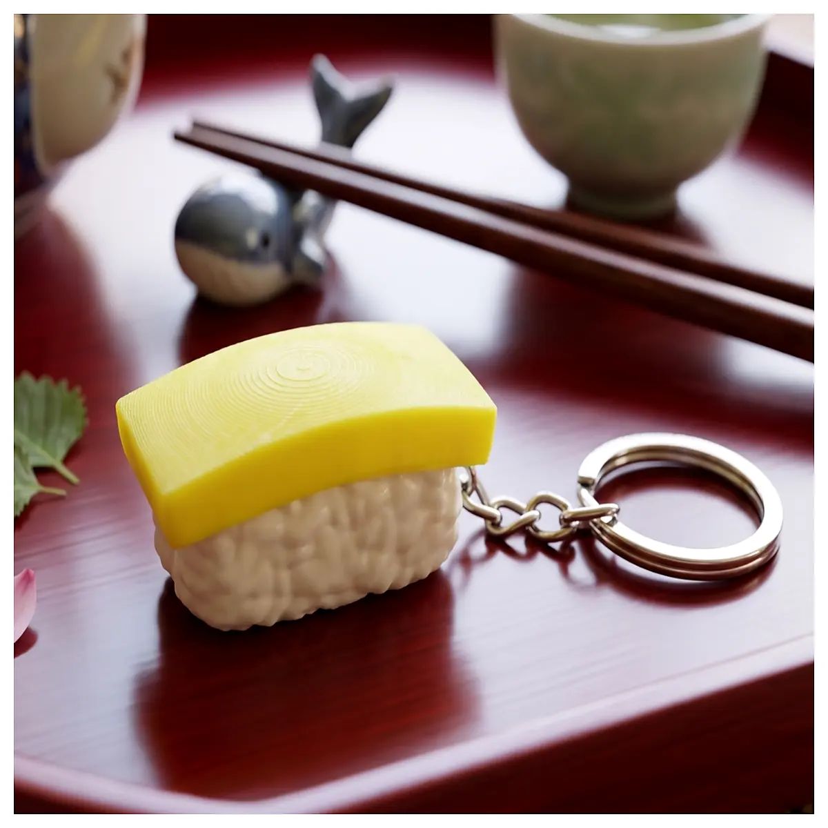 cute tamago sushi keychain plushie kawaii food charm bag pendant stationery accessory girls anime lover
