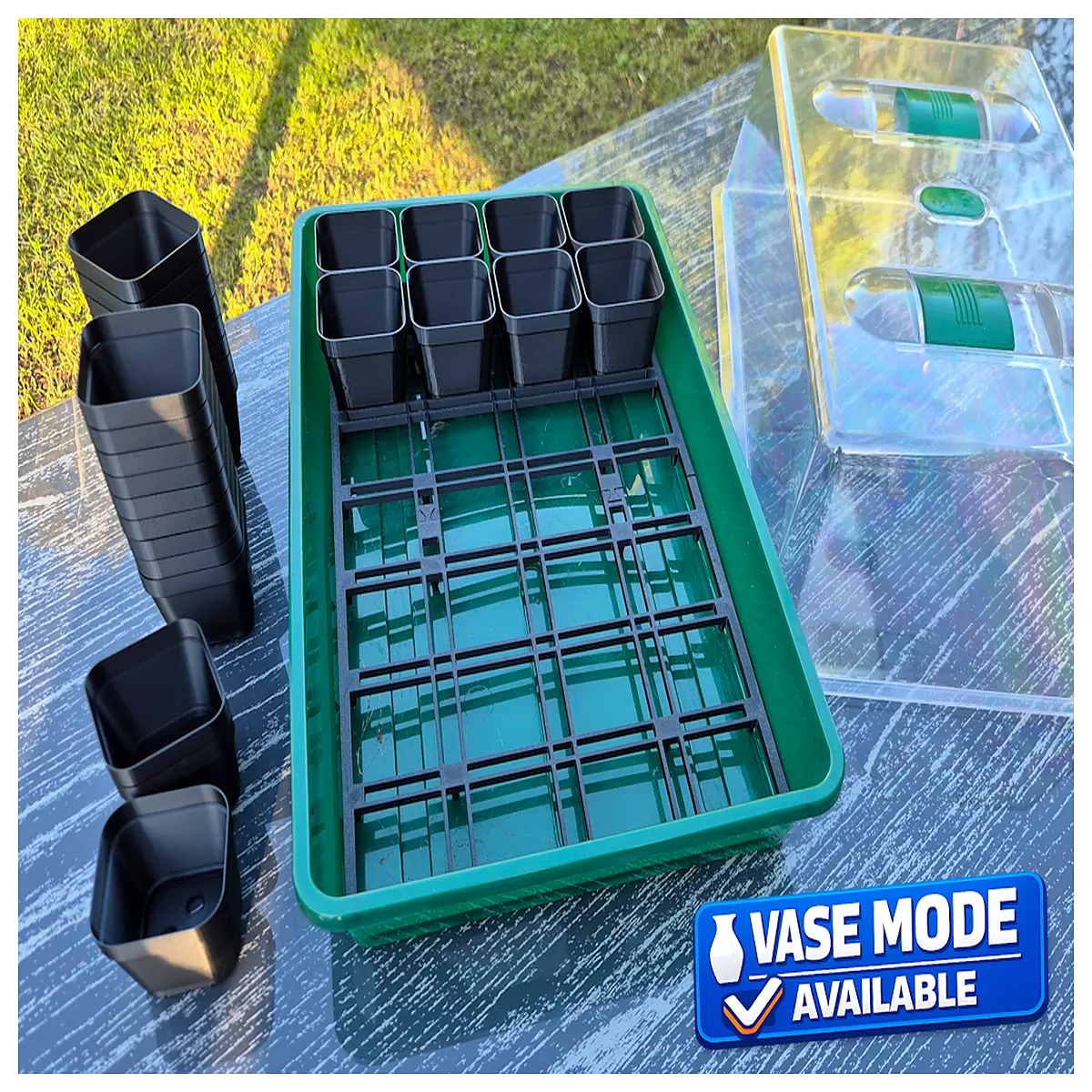 mini greenhouse liner grid 4x7 seedling starter pots plastic propagation tray insert for home gardening