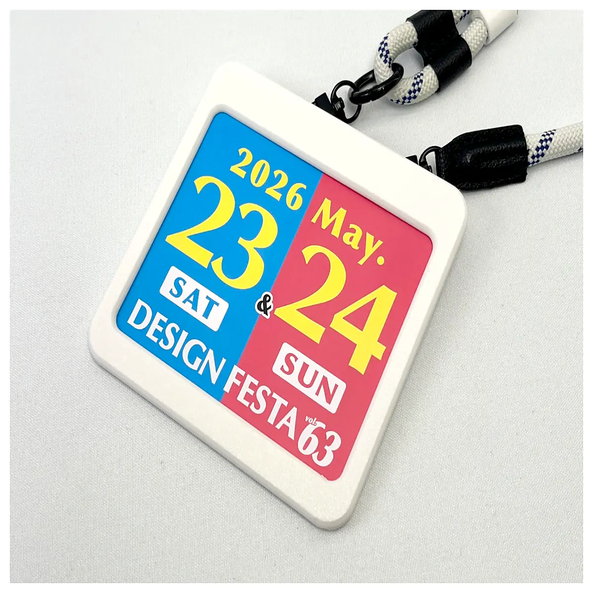 design festa 63 id badge holder lanyard card case protective sleeve for convention attendance pass