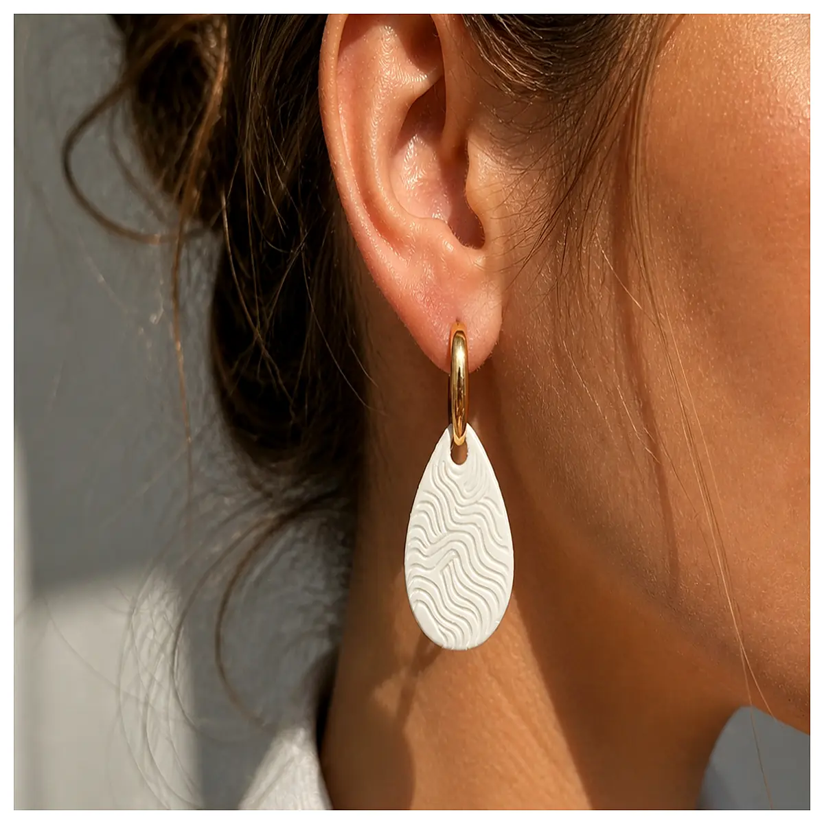 minimalist wave drop earrings for women simple wavy metal dangle jewelry trendy abstract curved stud earrings lightweight silver gold alloy fashion ac
