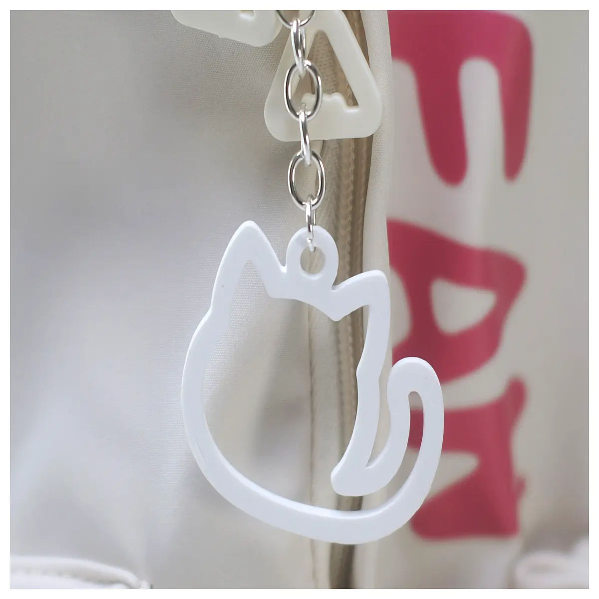 cute abstract cat keychain minimalist pendant bag charm for women men gift