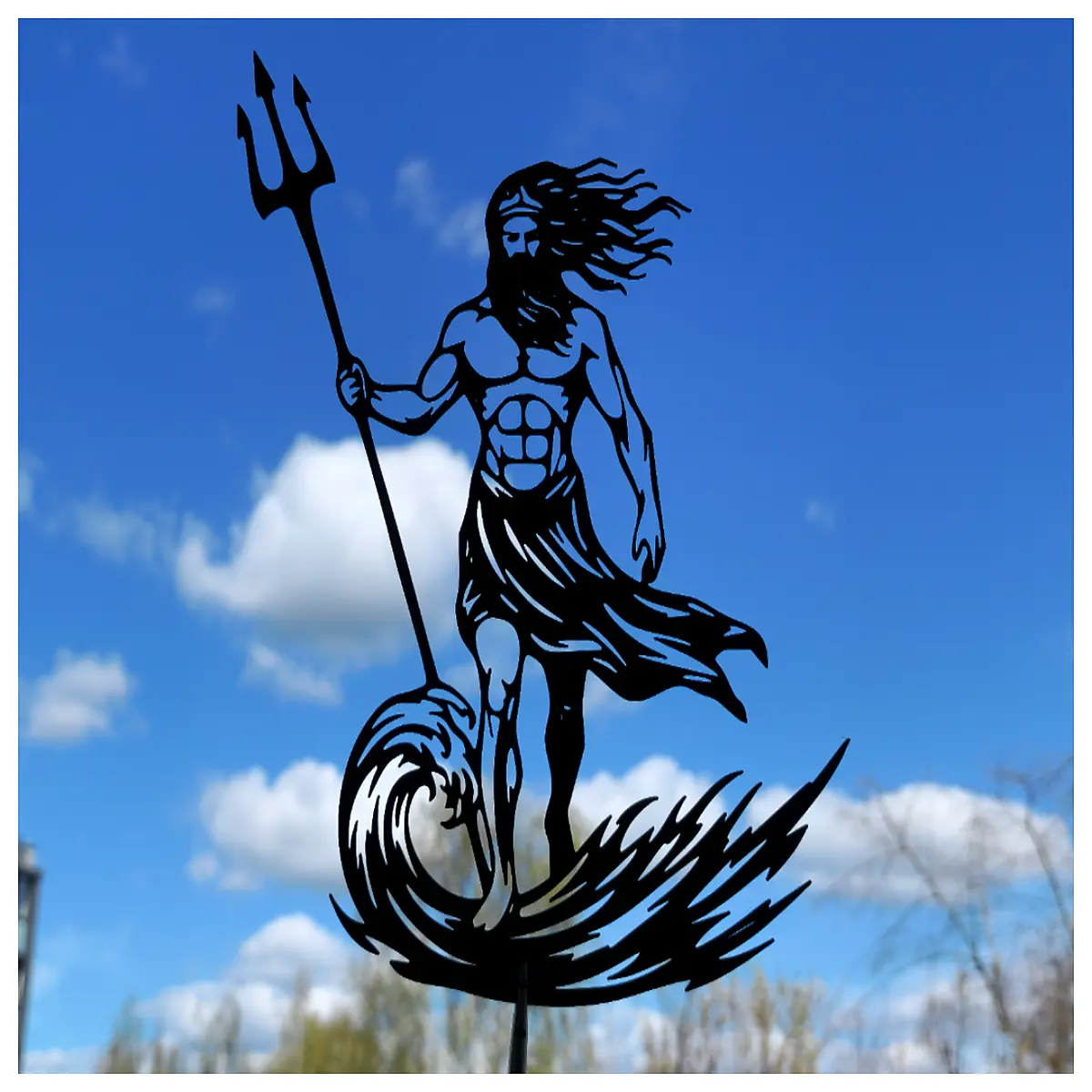 poseidon god of sea wall art canvas print mythological ocean decor for living room large nautical marine painting modern home decoration
