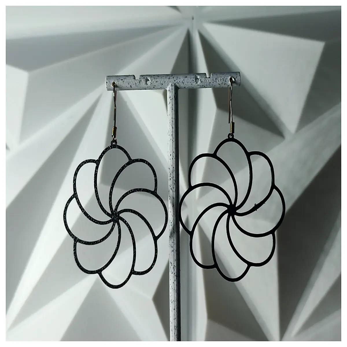 boho flower petal swirl earrings dangle jewelry for women