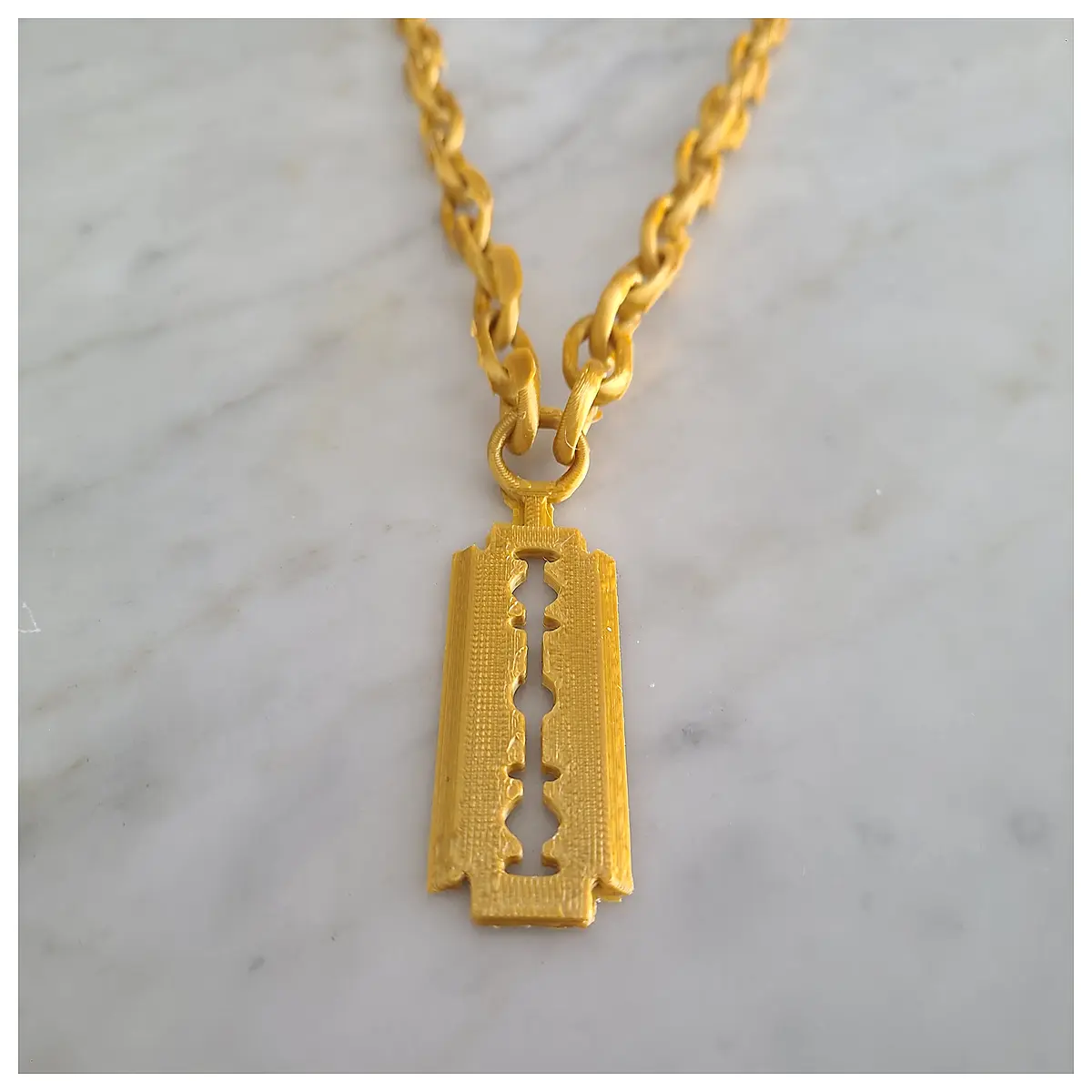 safety chain necklace stainless steel pendant for vintage shaving enthusiasts men s jewelry gift