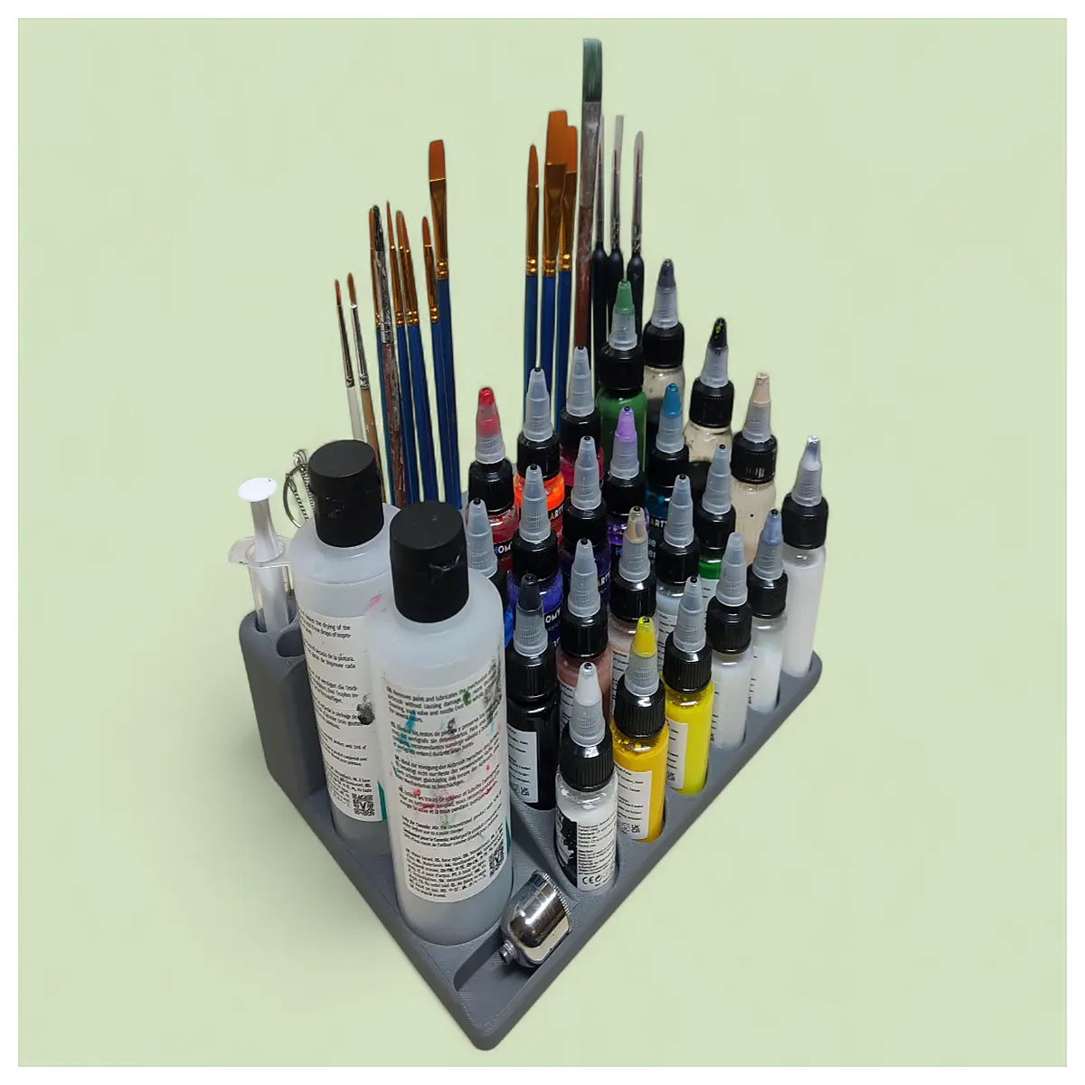 adjustable easel for acrylic oil paint tubes desktop art supply organizer with cup holder