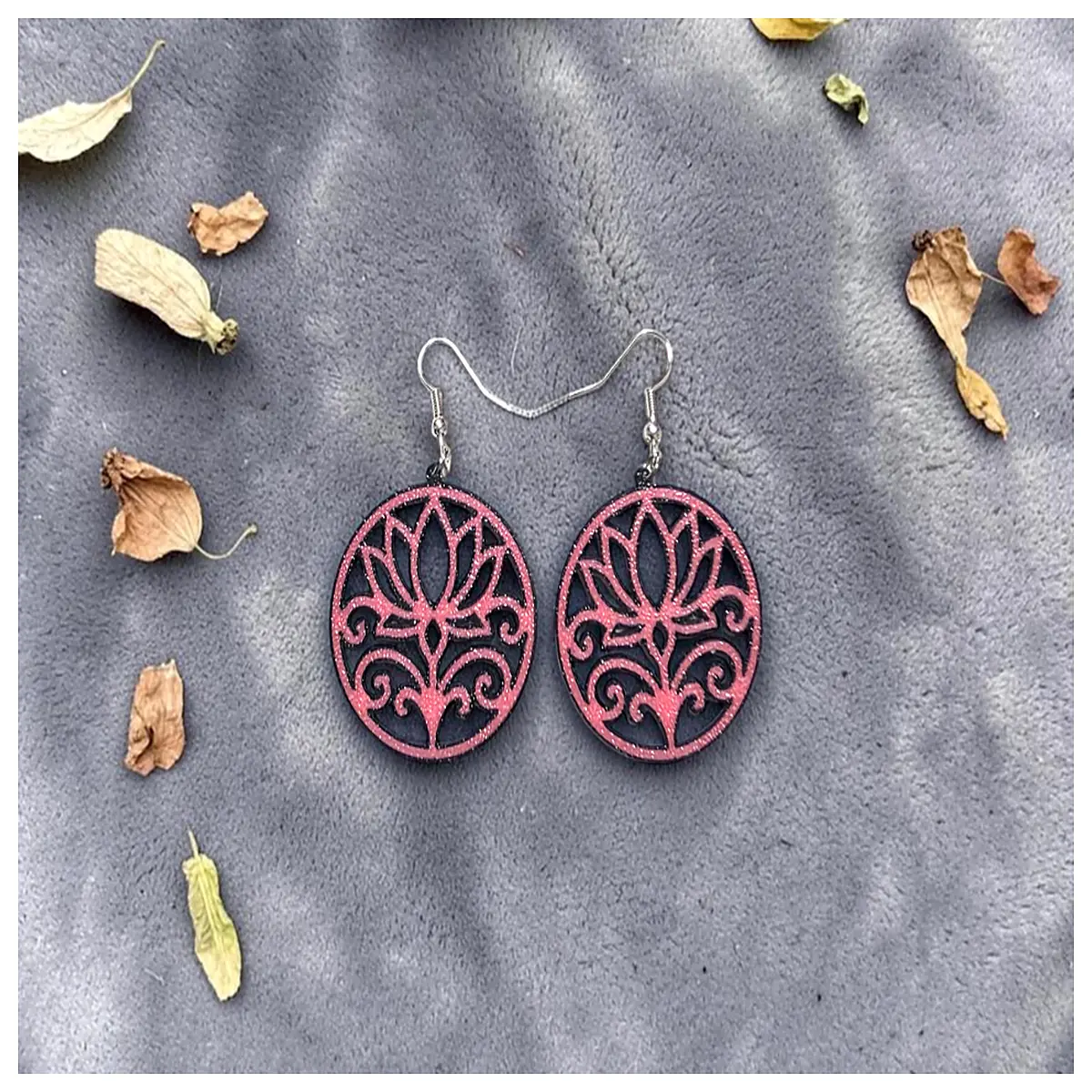 boho floral drop earrings for women minimalist zen jewelry