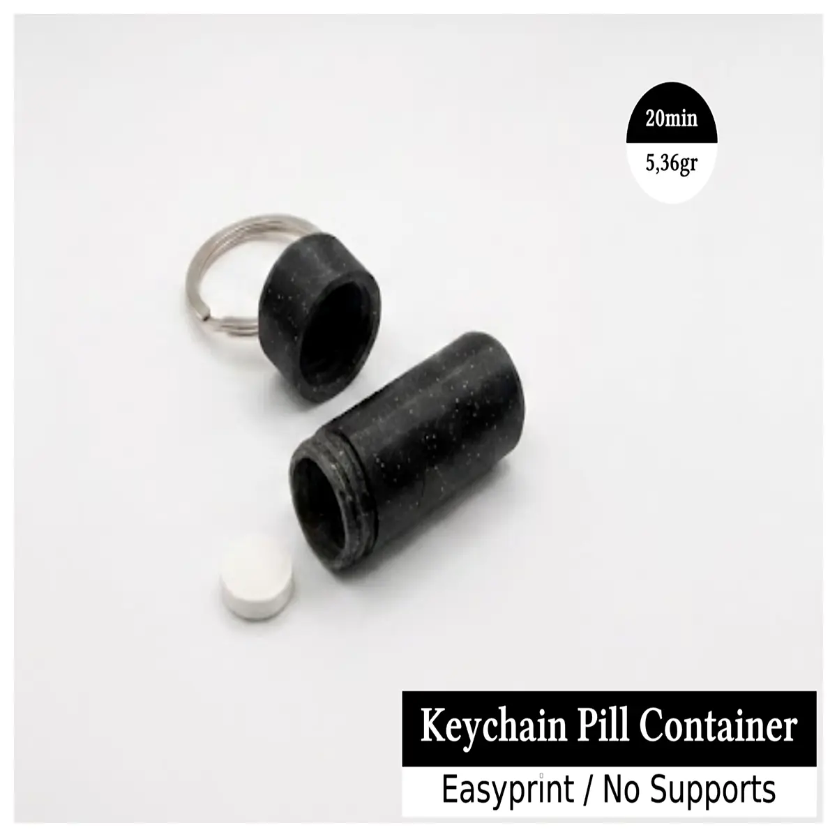 cute small pill organizer keychain for daily vitamins travel portable medicine case clip on bag