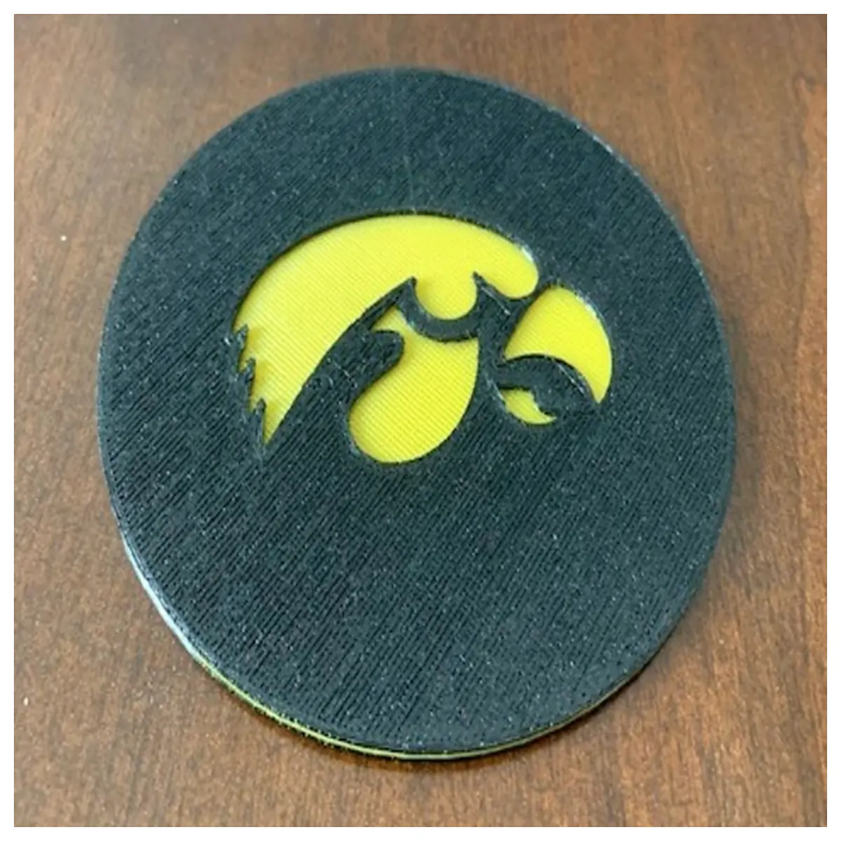 iowa hawkeyes college coasters set rubber non slip drink holder for tailgating party game day decor