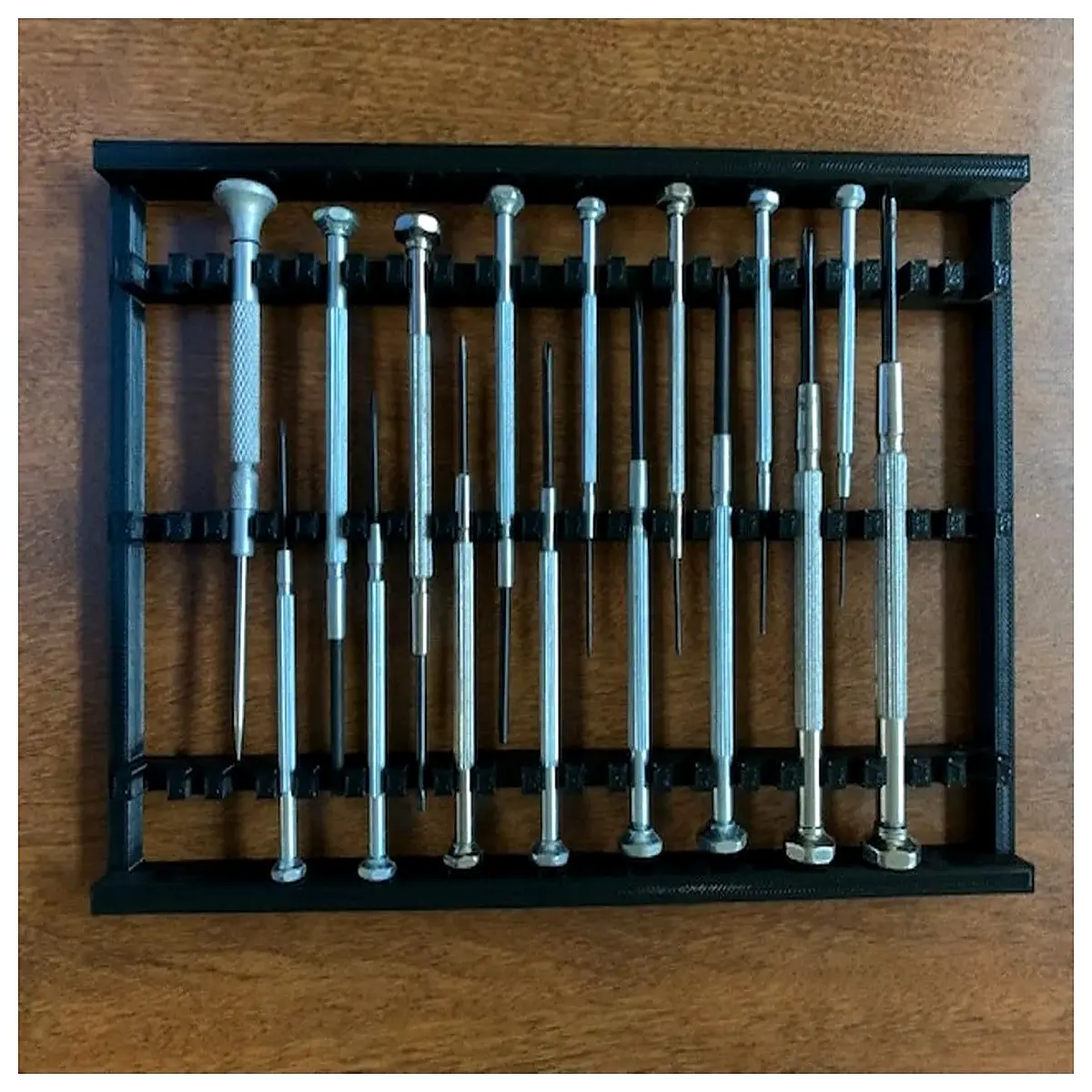magnetic screwdriver organizer rack for workshop tools storage bench mount