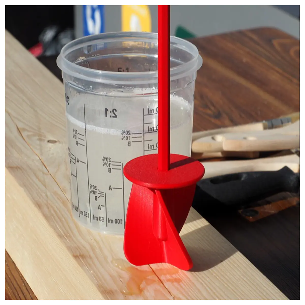 electric drill mixer attachment for epoxy resin mixing paint stirring paddle bit compatible with cordless drills