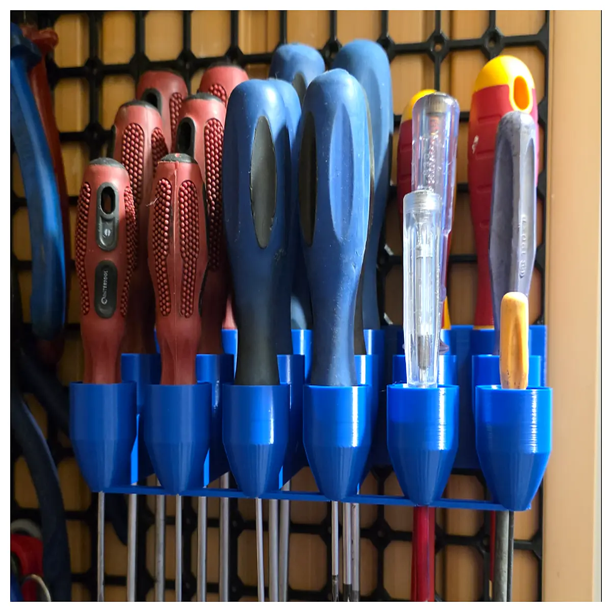 magnetic screwdriver holder rack organizer for opengrid panel multi tool storage wall mount