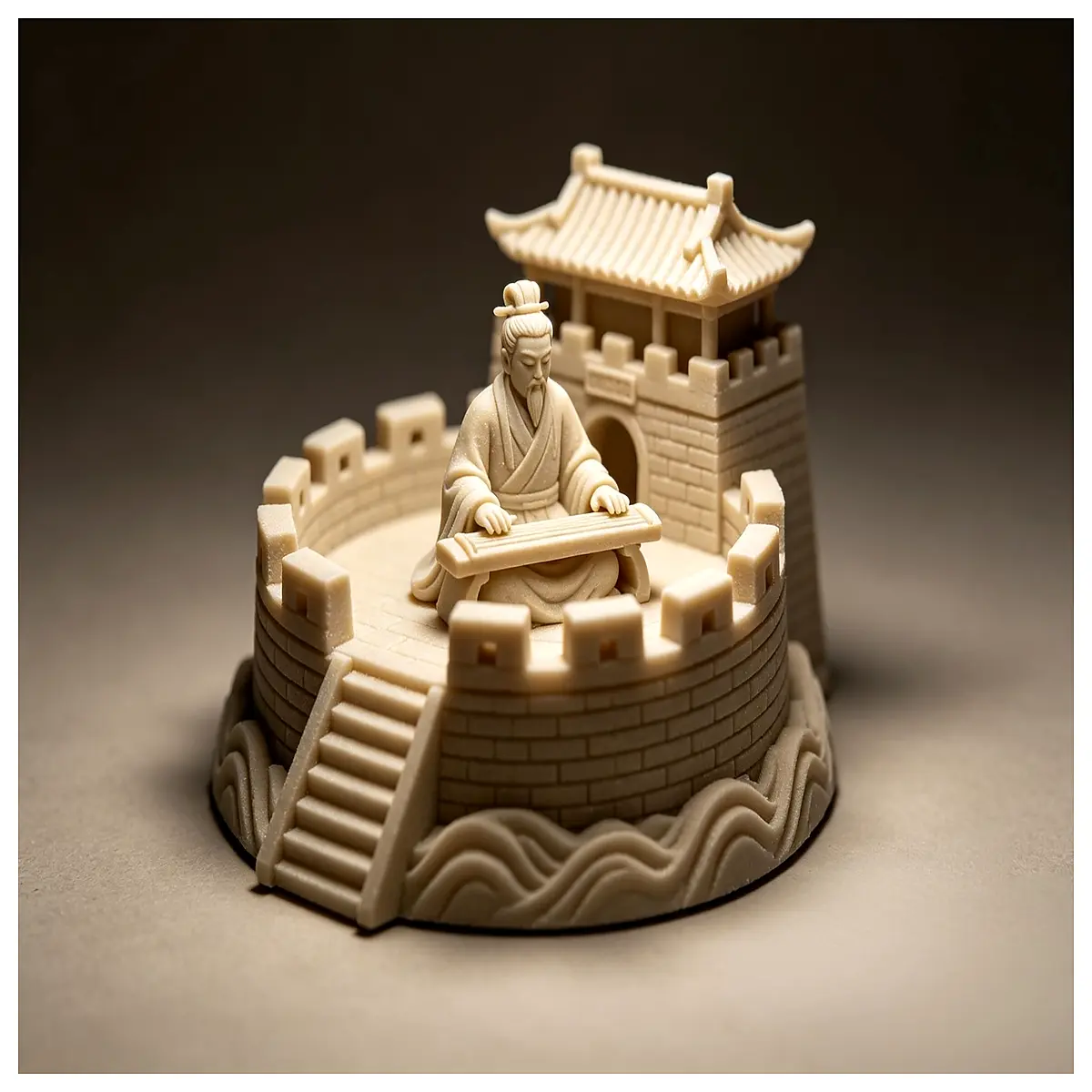 tea pet figurine kung fu tea accessories empty city strategy zhuge liang scholar ornament ceramic home decor