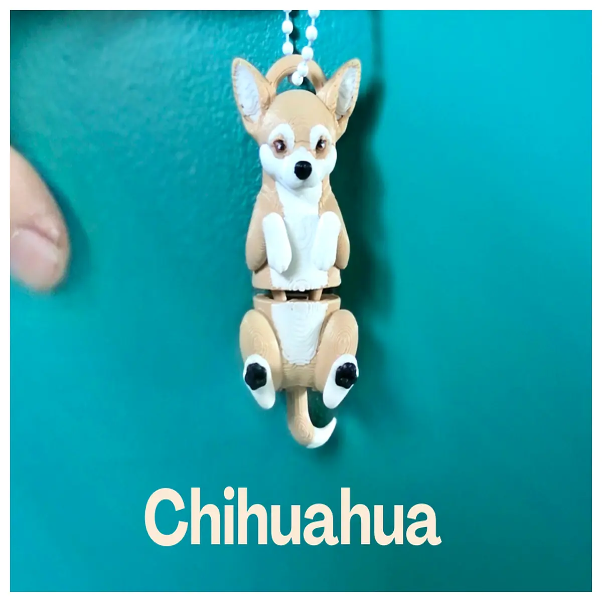 cute chihuahua keychain with movable joints realistic dog toy for bags