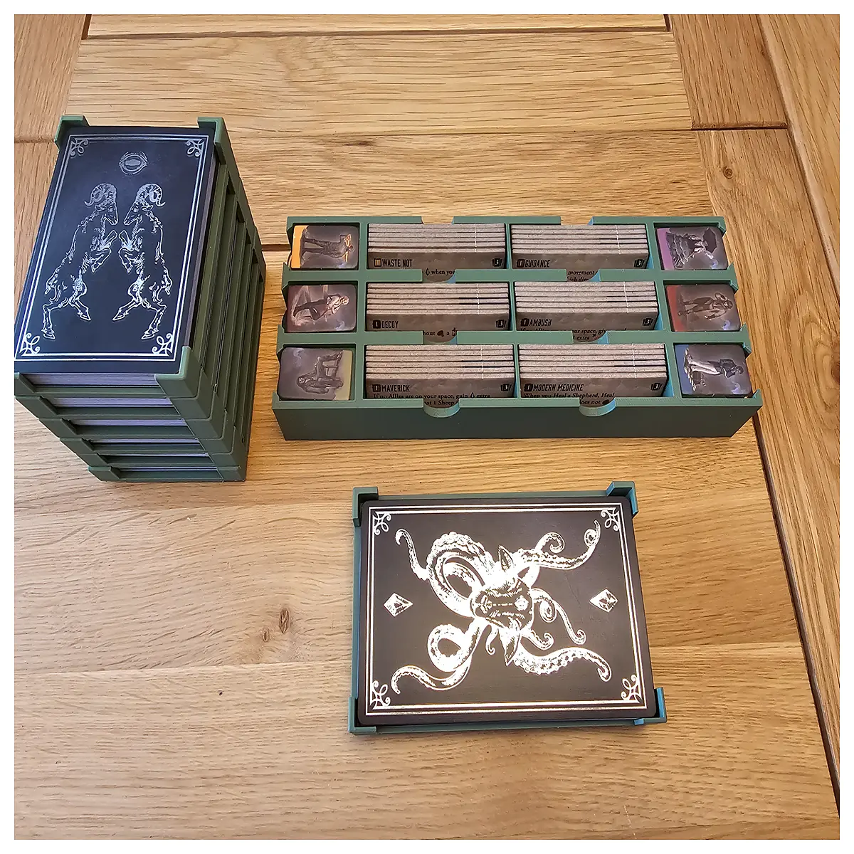 board game organizer box for cards dice tokens storage table top accessory