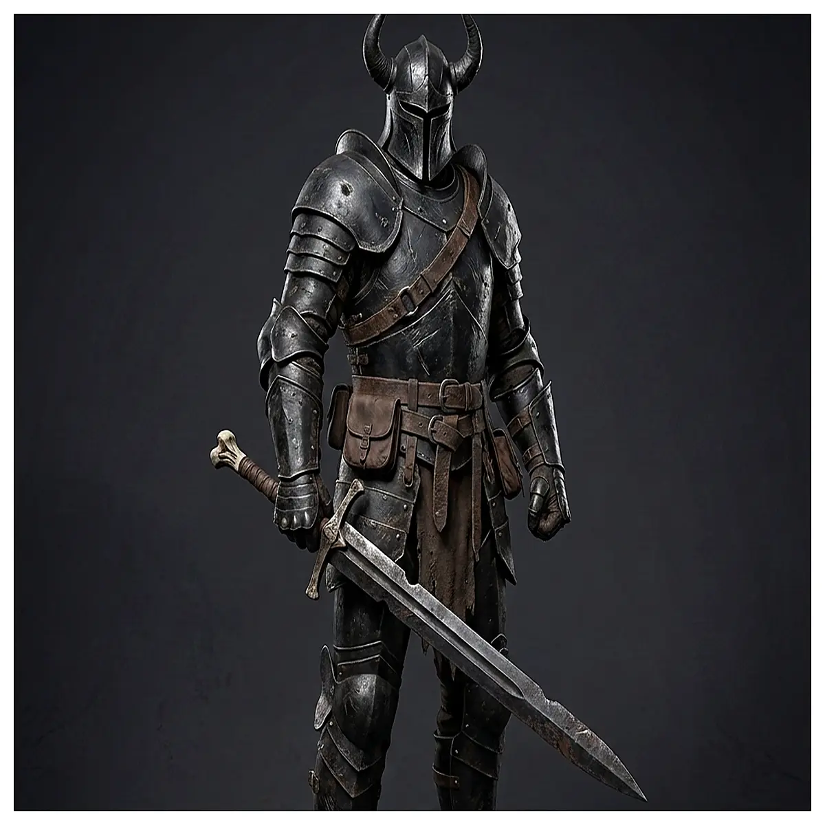 dark souls style dark knight action figure collectible resin statue gothic fantasy armor gaming decor