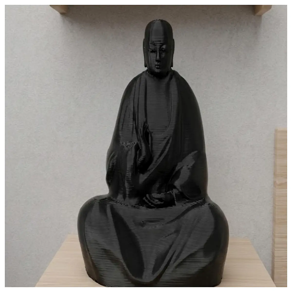 zen monk statue for home decor buddhist meditation figure resin spiritual art piece mindfulness gift calm living room accent