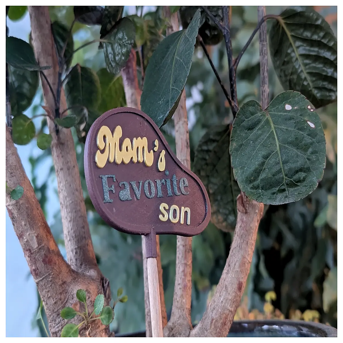 mom s favorite son plant marker garden stake sentimental gardener