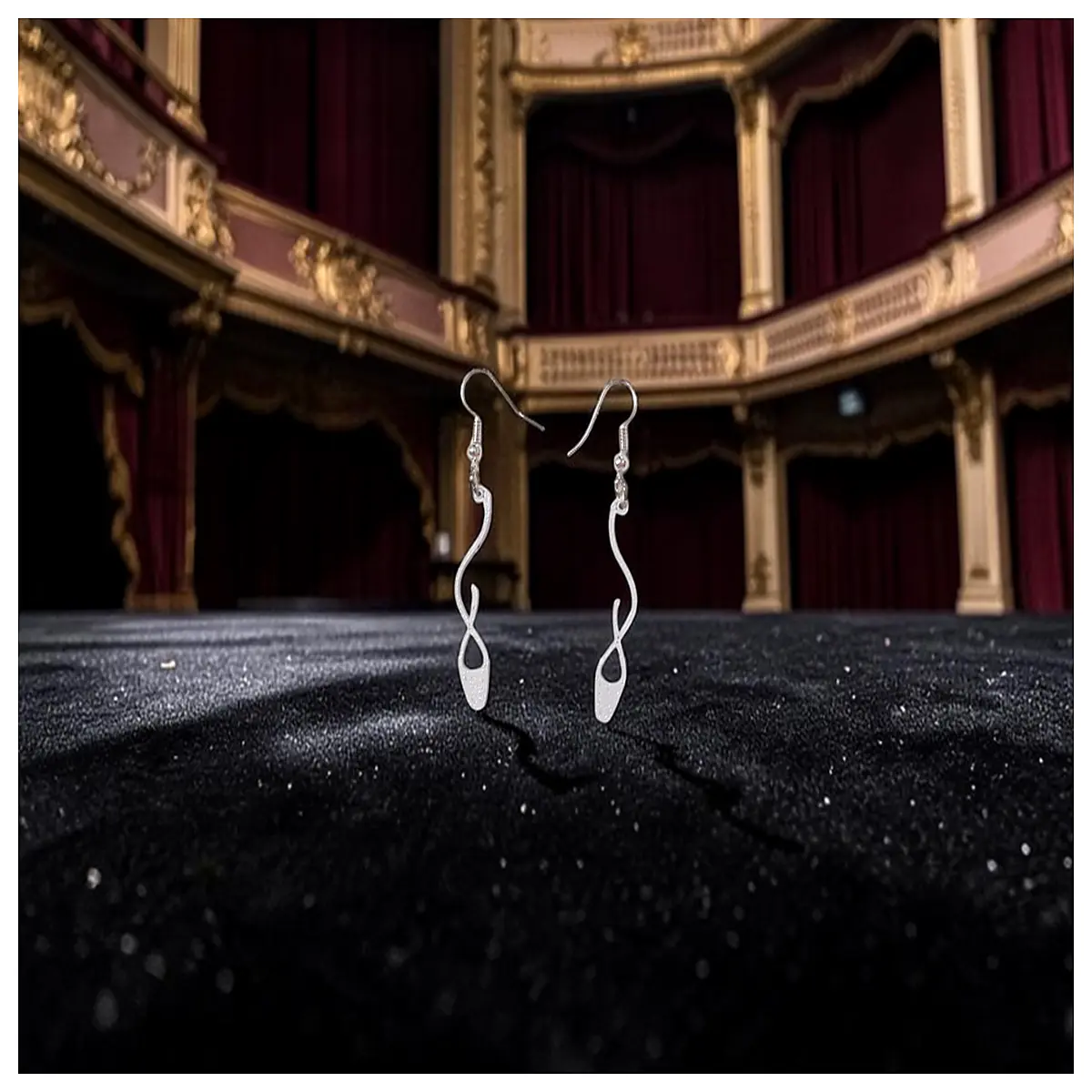 sparkling dance shoes earrings rhinestone ballet accessories performance jewelry for dancers glittering foot shaped studs