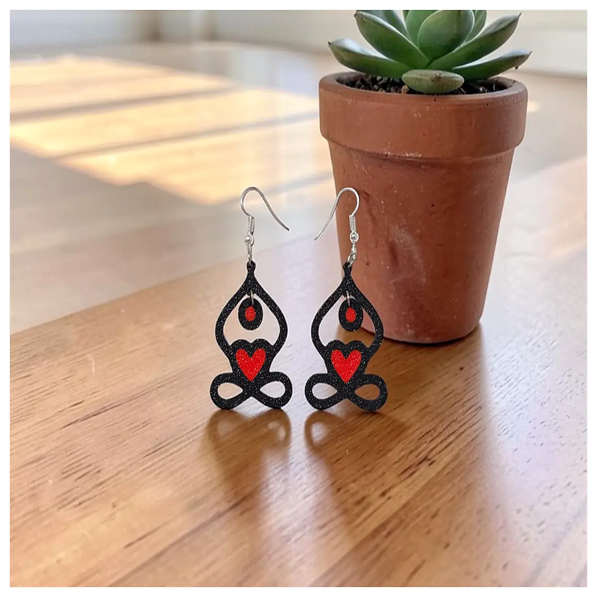 yoga meditation earrings chakra healing crystal zen calm mindfulness jewelry